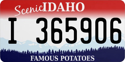 ID license plate I365906