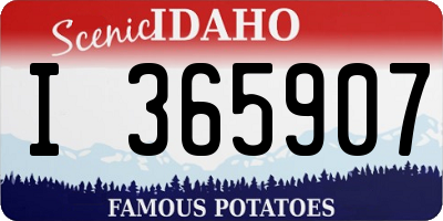 ID license plate I365907