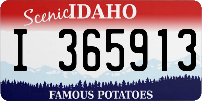 ID license plate I365913