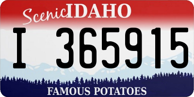 ID license plate I365915