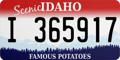 ID license plate I365917