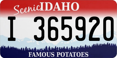 ID license plate I365920