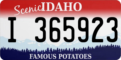 ID license plate I365923