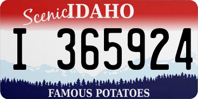 ID license plate I365924