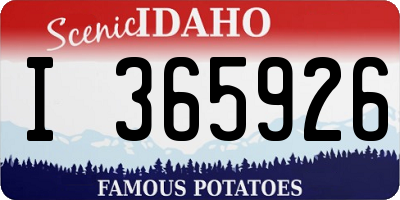 ID license plate I365926