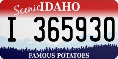 ID license plate I365930