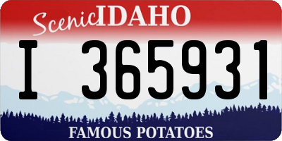 ID license plate I365931
