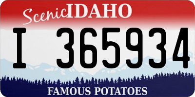 ID license plate I365934