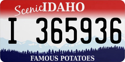 ID license plate I365936