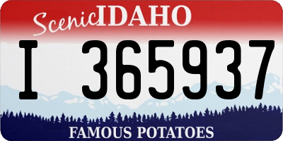 ID license plate I365937