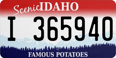 ID license plate I365940