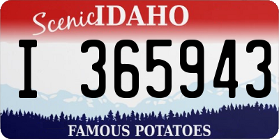 ID license plate I365943