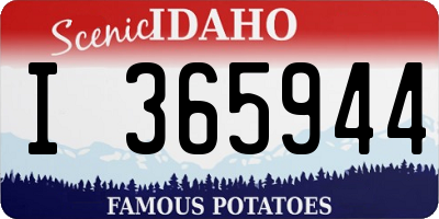 ID license plate I365944