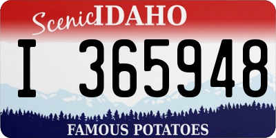 ID license plate I365948