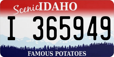 ID license plate I365949