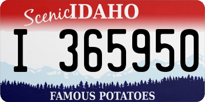 ID license plate I365950