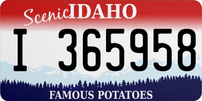 ID license plate I365958