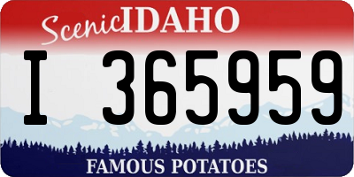 ID license plate I365959