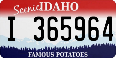 ID license plate I365964