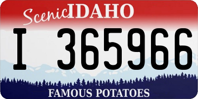 ID license plate I365966