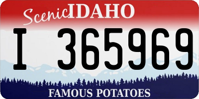 ID license plate I365969