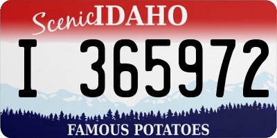 ID license plate I365972