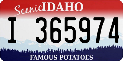 ID license plate I365974