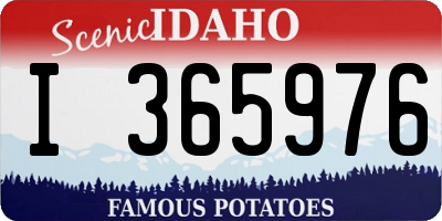 ID license plate I365976