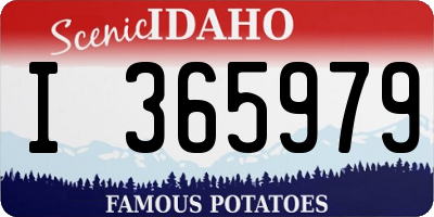 ID license plate I365979