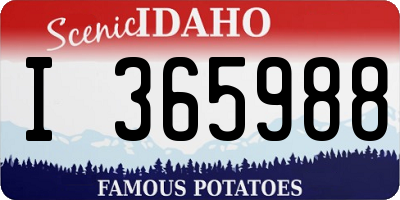 ID license plate I365988