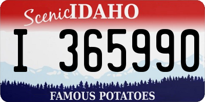 ID license plate I365990