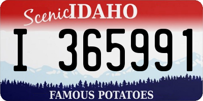ID license plate I365991
