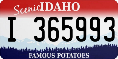 ID license plate I365993