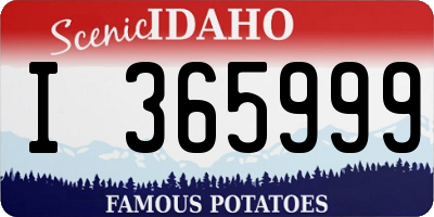 ID license plate I365999