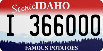 ID license plate I366000