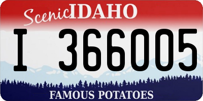 ID license plate I366005