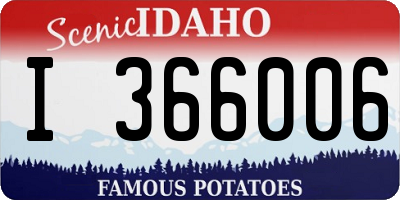 ID license plate I366006