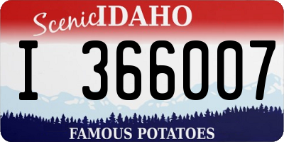 ID license plate I366007