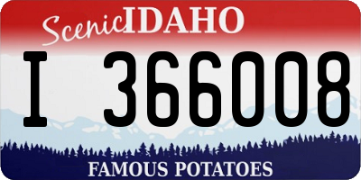 ID license plate I366008