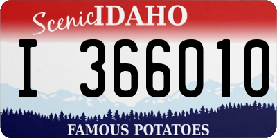 ID license plate I366010