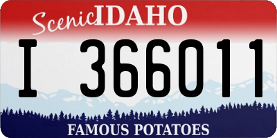 ID license plate I366011