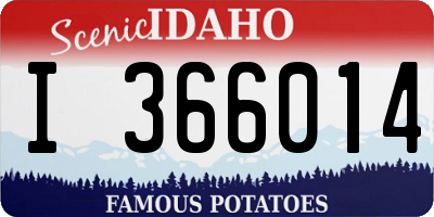 ID license plate I366014