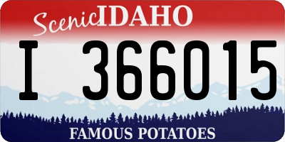 ID license plate I366015