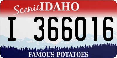 ID license plate I366016