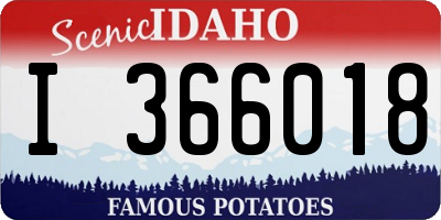 ID license plate I366018