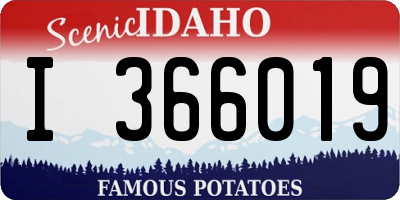 ID license plate I366019