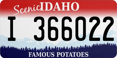 ID license plate I366022