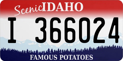 ID license plate I366024