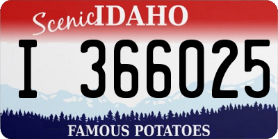 ID license plate I366025