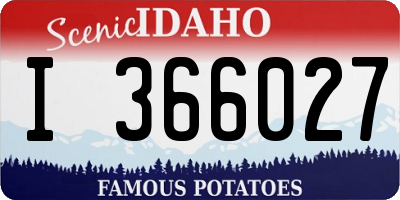 ID license plate I366027